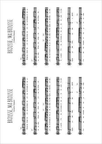 Brousse, ma brousse Partition gratuite